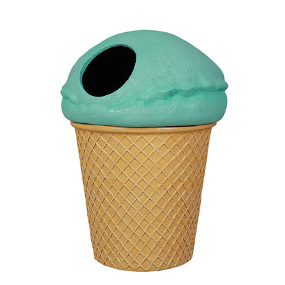 Mint Green Ice Cream Trash Can