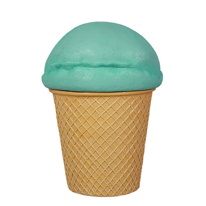 Mint Green Ice Cream Trash Can