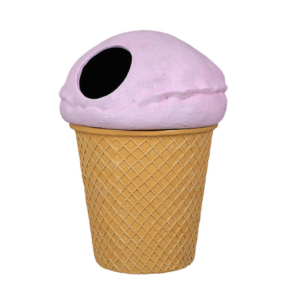 Pink Ice Cream Trash Can