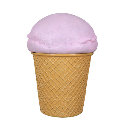 Pink Ice Cream Trash Can