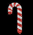 4' 3D Lit Candy Cane