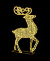 6' 3D Warm White Reindeer with Leg Up