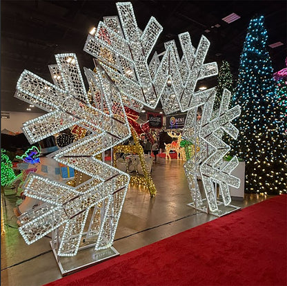 12' Tall LED 3D Ice Snowflake Arch