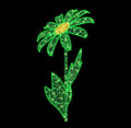 7.5' 3D Green LED Daisy Flower