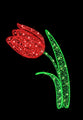 3D 6.5' Red LED Tulip Flower