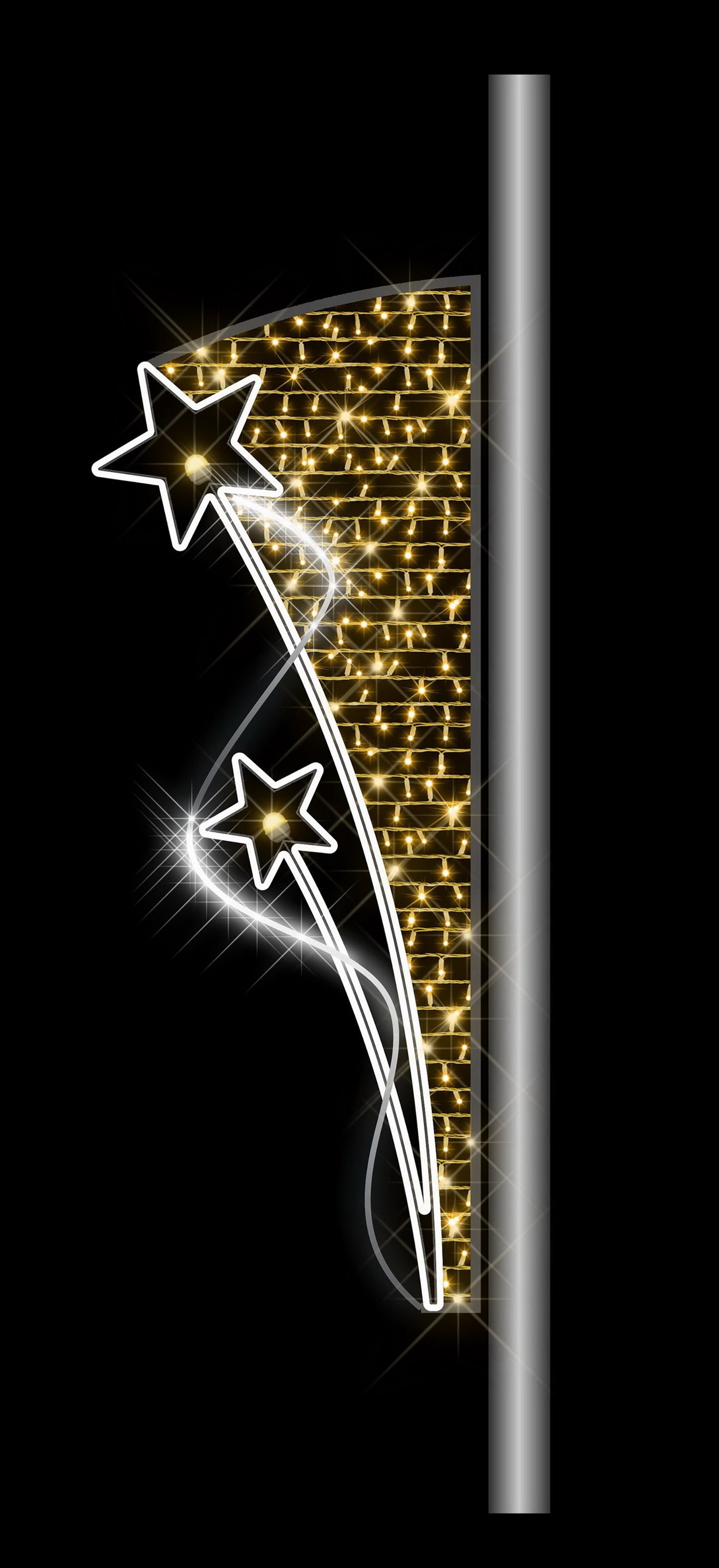 2 Shooting Star Pole Mount with Chasing Effect 6.5'
