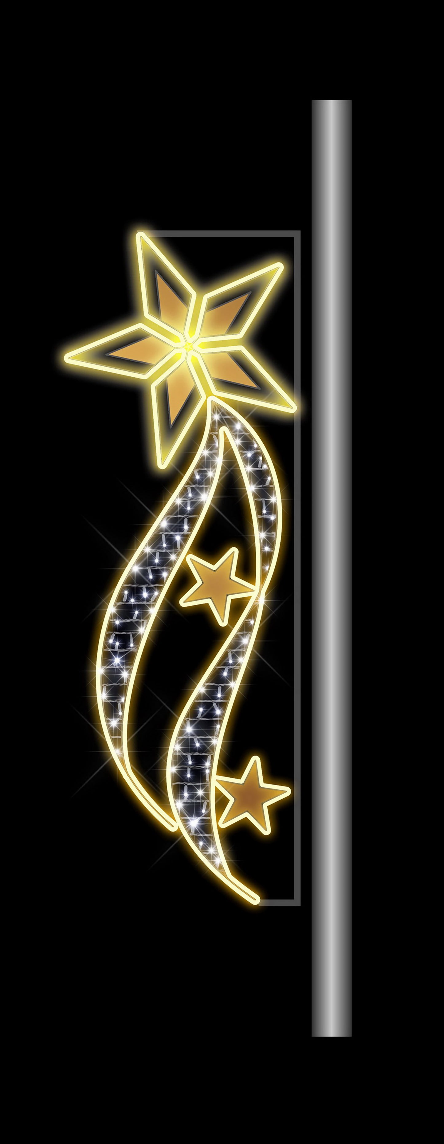 6.5' Star Pole Mount with Ribbon