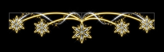 15' 5 Star Streamer with Chasing Effect