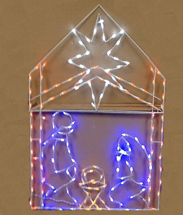 5.5' Iron Frame Nativity Scene with Lights