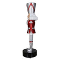 7' Red, Silver and White Nutcracker
