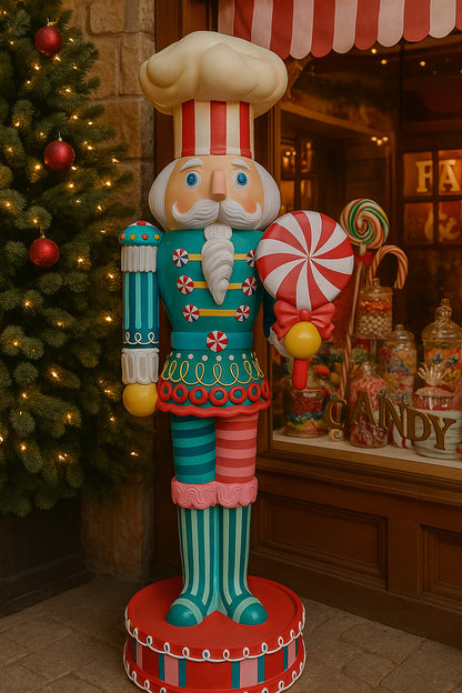 7' Candy Baker Nutcracker