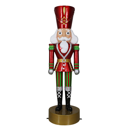 7' Red, Green and White Nutcracker
