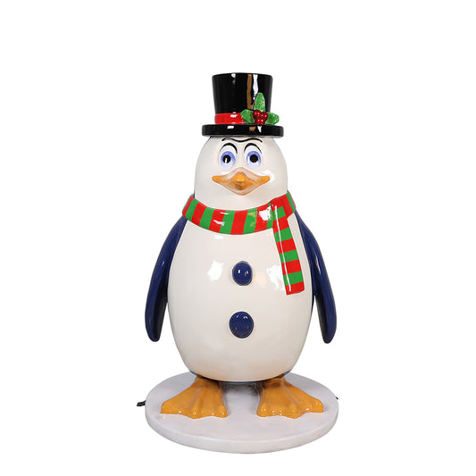 Funny Penguin with Tophat and Scarf