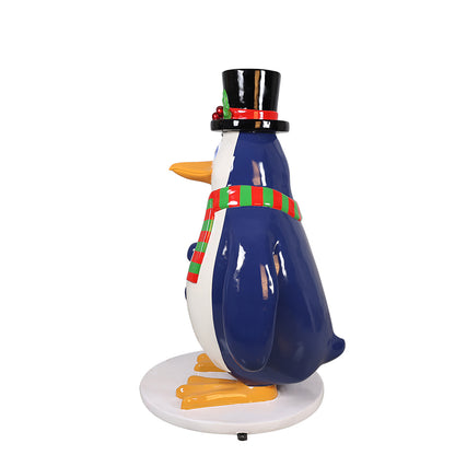 Funny Penguin with Tophat and Scarf