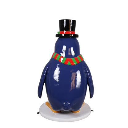 Funny Penguin with Tophat and Scarf