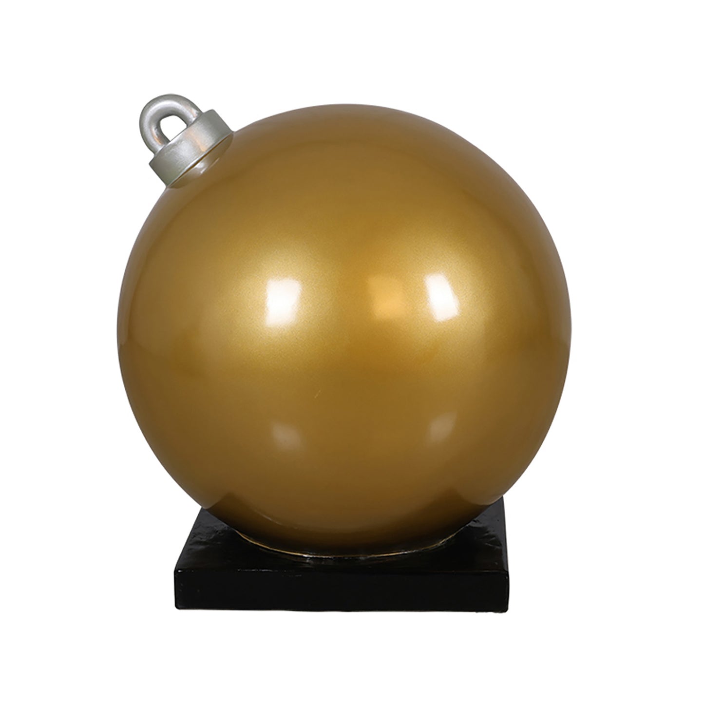 36" Gold Christmas Ball Ornament Display with Base