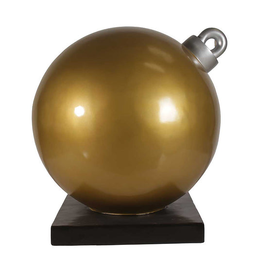 48" Gold Christmas Ball Ornament with Base