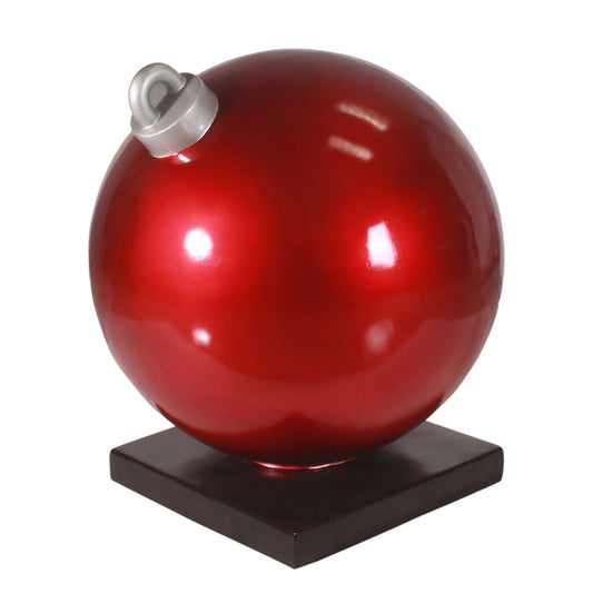 48" Red Christmas Ball Ornament Display with Base
