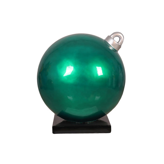 30" Green Christmas Ball Ornament Display with Base