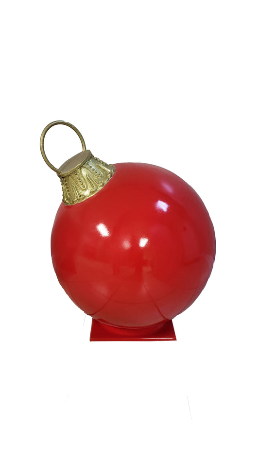 22" Red Ornament with Base