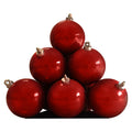 10 Red Christmas Ornament Stack Display