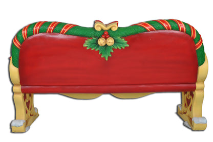 6.5' Long Red Santa Bench