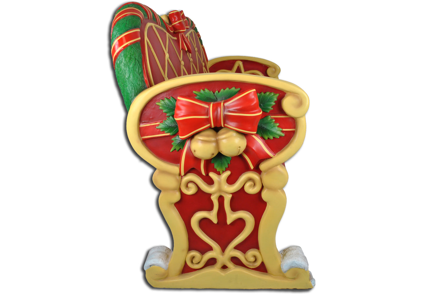 6.5' Long Red Santa Bench