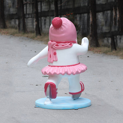 4' Skating Snowman Daughter