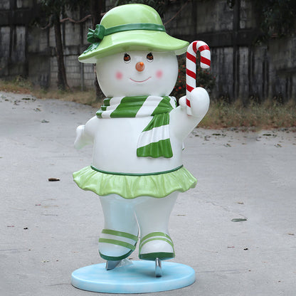 5' Skating Snowman Ma