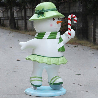 5' Skating Snowman Ma