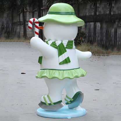 5' Skating Snowman Ma