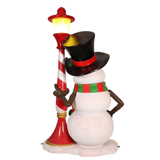 6' Snowman with Lamppost