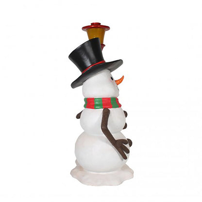 6' Snowman with Lamppost