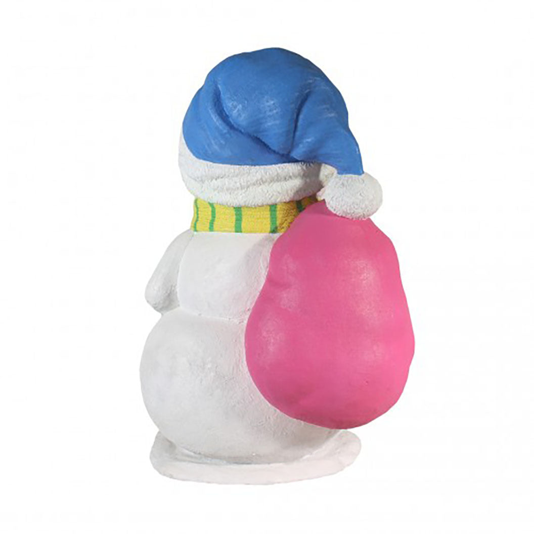 5' Snowman with Pink Sack