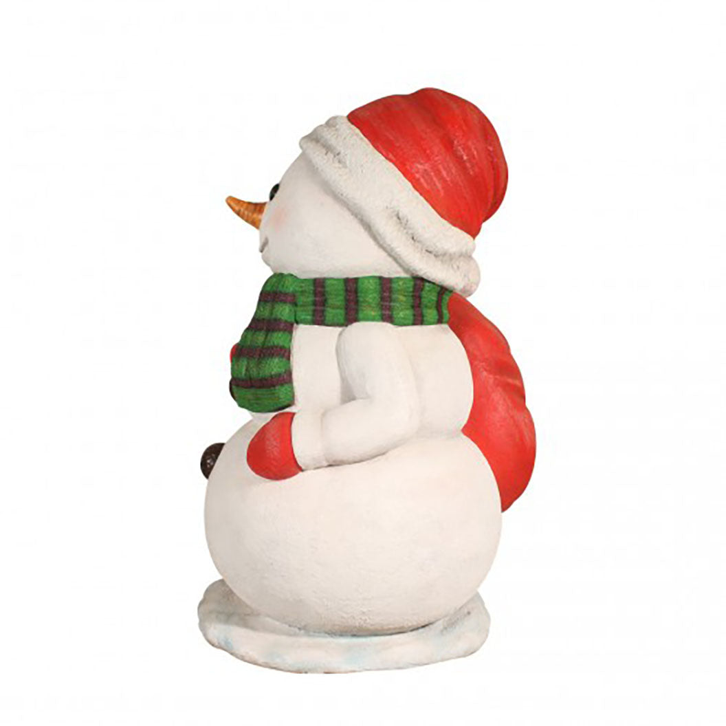 5' Snowman with Red Gift Sack