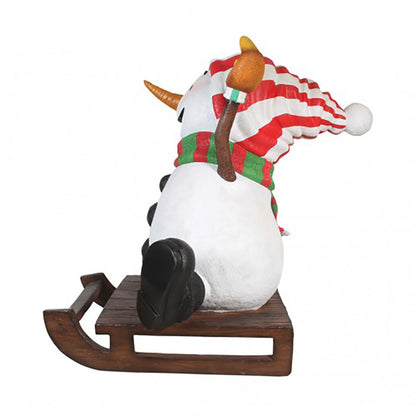 Snowman On Sled