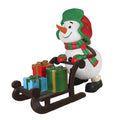 Snowman on Sled and Gifts