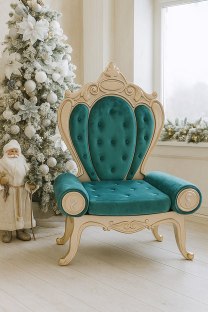 Deluxe Emerald Green and Gold Throne