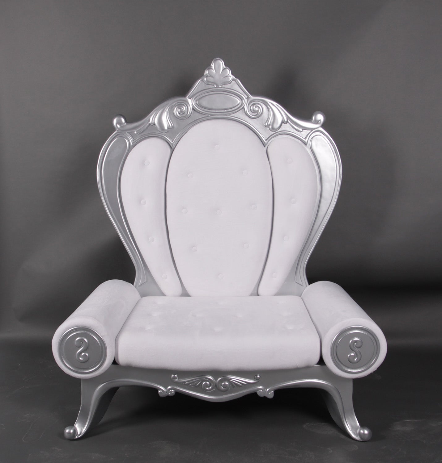 Deluxe Silver and White Throne