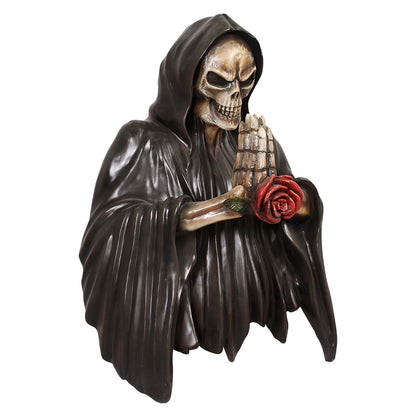Skeleton with Rose Wall Mount