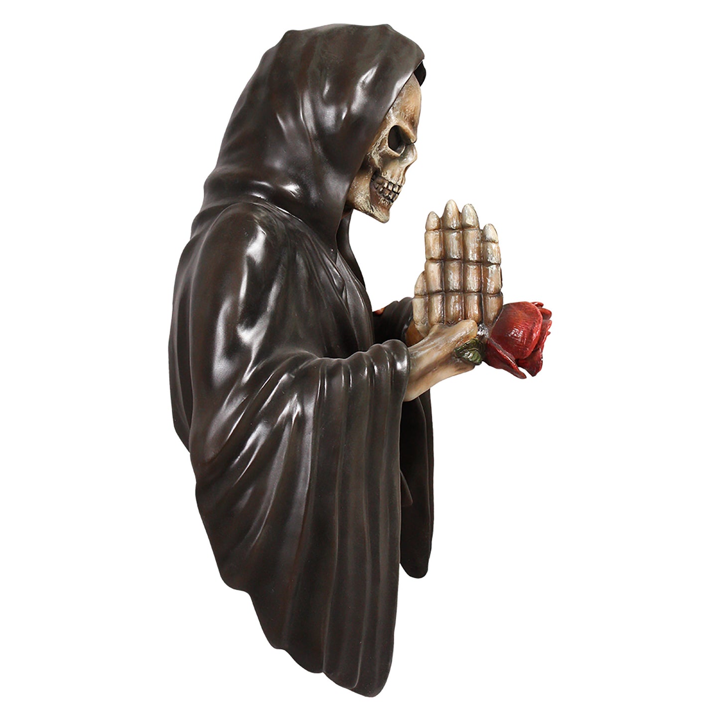 Skeleton with Rose Wall Mount