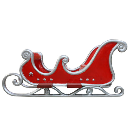 4 Person Red and Silver Sleigh