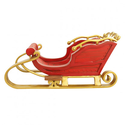 Two Person Red and Gold Sleigh