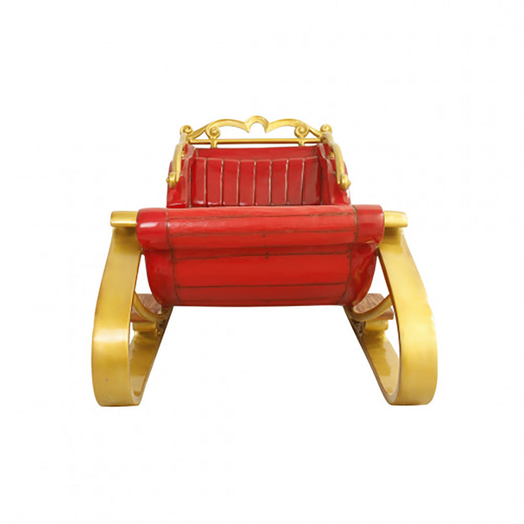 Two Person Red and Gold Sleigh