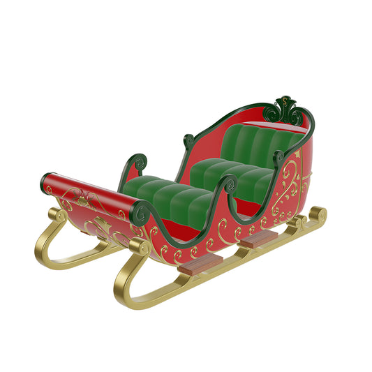 Red and Green 4 Person Traditional Christmas Sleigh
