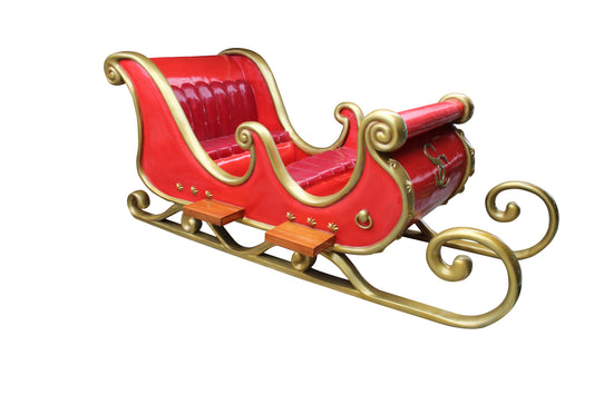 4 Person Red and Gold Sleigh