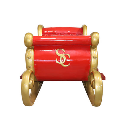 4 Person Red and Gold Sleigh