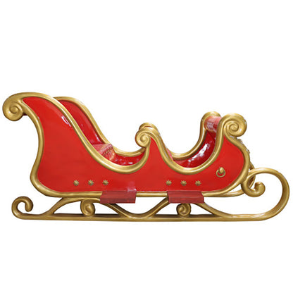 4 Person Red and Gold Sleigh