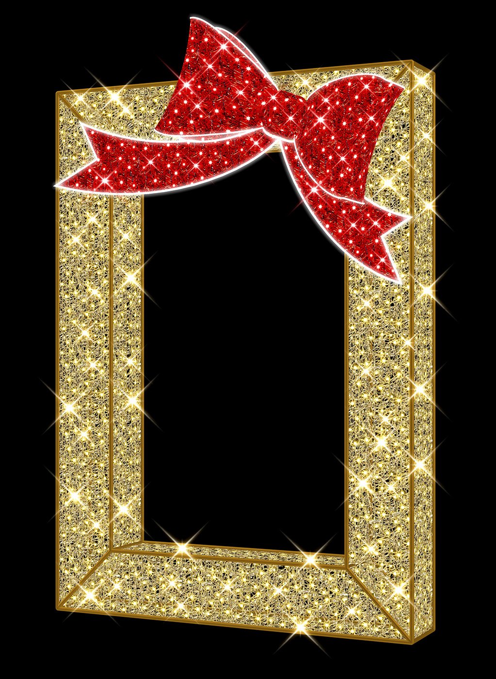 9' Tall 3D Photo Op Frame with Red Bow