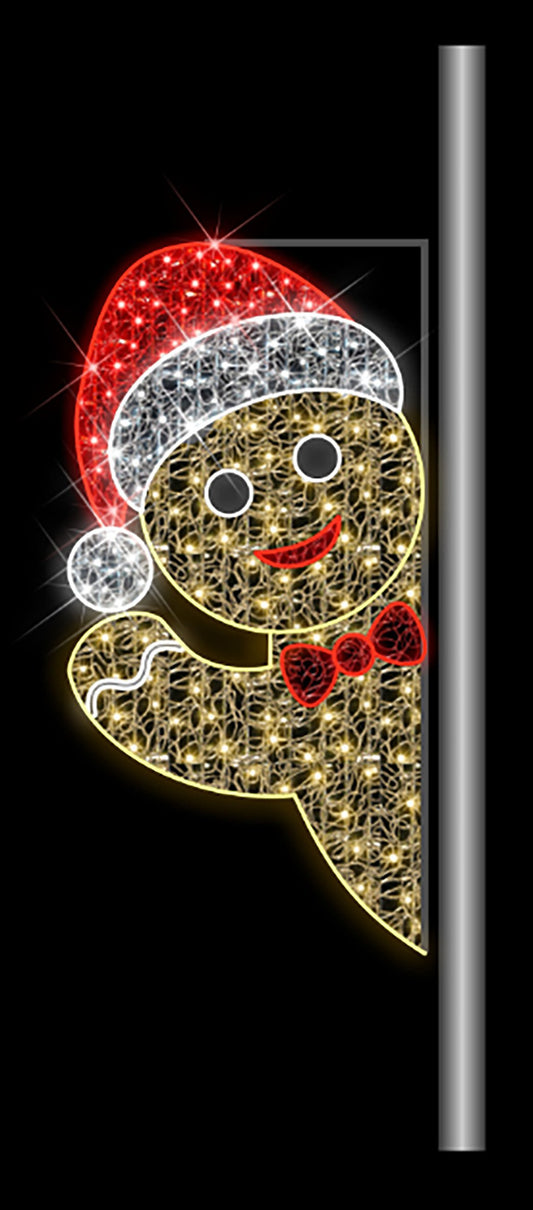 6' Left Side Waving Gingerbread Pole Mount